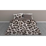 Snoozing Jaguar Flanel Dekbedovertrek + 1 kussensloop Taupe