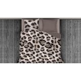Snoozing Jaguar Flanel Dekbedovertrek + 1 kussensloop Taupe