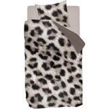 Snoozing Jaguar Flanel Dekbedovertrek + 1 kussensloop Taupe