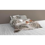 Snoozing Pine Flanel Dekbedovertrek + 2 kussenslopen Grijs