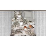 Snoozing Pine Flanel Dekbedovertrek + 2 kussenslopen Grijs