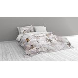 Snoozing Winter Flanel Dekbedovertrek + 1 kussensloop Grijs