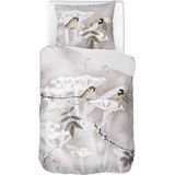 Snoozing Winter Flanel Dekbedovertrek + 1 kussensloop Grijs