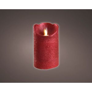 LED Kaars/Stompkaars Kerst Rood 12 cm Flakkerend - Kerst Diner Tafeldecoratie - Home Deco Kaarsen