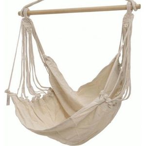 zeitzone Klassieke hangstoel hangstoel hangschommel beige 100x128cm