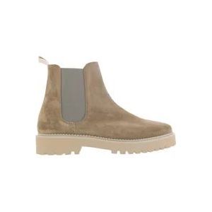 Nubikk Beige Chelsea Boot Verhoog Stijl , Beige , Heren , Maat: 45 EU