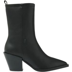 Nubikk - Liv Boot - Veterboots - Zwart - Leer - Handgemaakt in Portugal