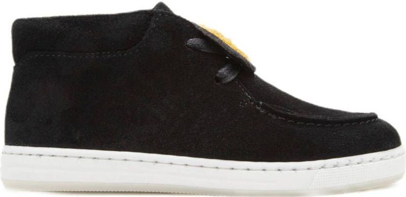 Nubikk - Veterboots - Zwart - Suède - Vetersluiting - Platte Zool