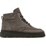 Nubikk - Enkelboot - Suède - Zwart - Comfortabele Veterboot