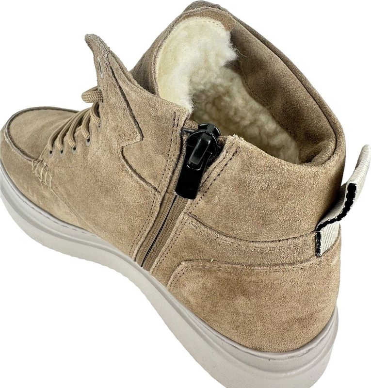NUBIKK - Jonah Arctic Fur - Veterboots - Beige - Suède - Schaapjeswol
