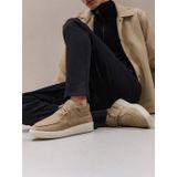 Nubikk - Jiro Gio Fur - Gevoerde Suède Enkelboots - Beige