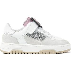 Nubikk - Basket Court Jr - Sneakers - Wit/Zilver - Leer