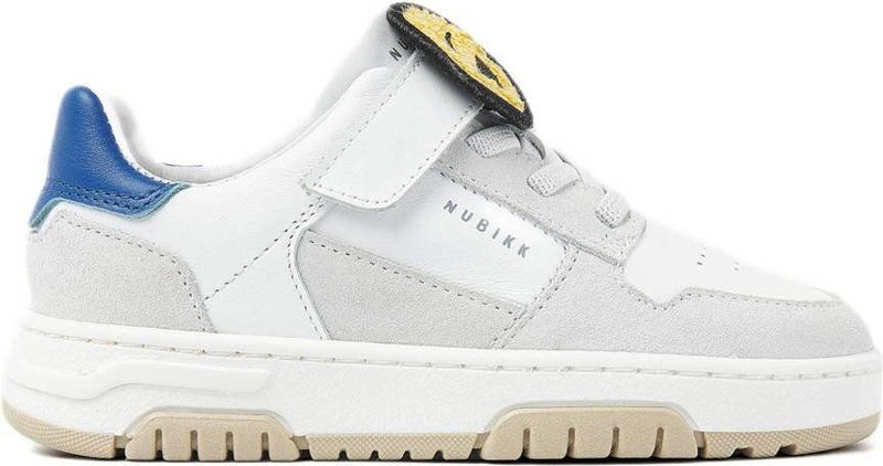 Nubikk - Basket Court Jr - Sneakers - Wit/Blauw - Leren