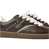 Nubikk - Ray Owen Studs - Leren Sneakers - Donkerbruin
