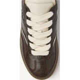 Nubikk - Ray Owen Studs - Leren Sneakers - Donkerbruin