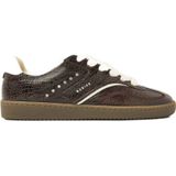Nubikk - Ray Owen Studs - Leren Sneakers - Donkerbruin