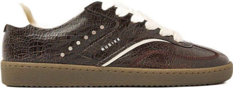 Nubikk - Ray Owen Studs - Leren Sneakers - Donkerbruin