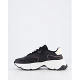 Nubikk - Ross Noa - Chunky Leren Sneakers - Zwart