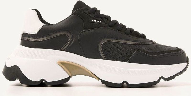 Nubikk - Ross Noa - Chunky Leren Sneakers - Zwart