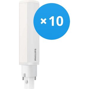 Voordeelpak 10x Philips CorePro PL-C LED 6.5W 840 | Koel Wit - 2-Pin - Vervangt 18W