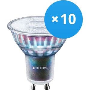 Voordeelpak 10x Philips LEDspot ExpertColor GU10 3.9W 930 36D (MASTER) | Beste Kleurweergave - Warm Wit - Dimbaar - Vervangt 35W