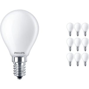 Voordeelpak 10x Philips Corepro LED Lustre E14 Kogel Mat 2.2W 250lm - 827 Zeer Warm Wit | Vervangt 25W