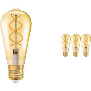 Voordeelpak 4x Ledvance Vintage 1906 LED E27 Peer Goud 4W 300lm - 820 Zeer Warm Wit | Vervangt 25W
