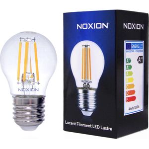 Noxion Lucent Lustre LED E27 Kogel Filament Helder 4.5W 470lm - 827 Zeer Warm Wit | Dimbaar - Vervangt 40W.