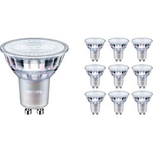 Voordeelpak 10x Philips MASTER Value LED Spot GU10 PAR16 3.7W 270lm 60D - 930 Warm Wit | Beste Kleurweergave - Vervangt 35W
