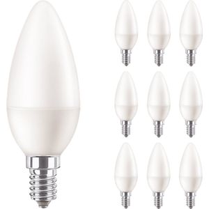 Voordeelpak 10x Philips Corepro LEDcandle E14 B38 7W 827 Mat - Vervangt 60W