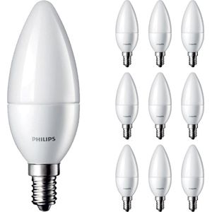 Voordeelpak 10x Philips Corepro LED Kaars E14 Mat 5W 470lm - 827 Zeer Warm Wit | Vervangt 40W