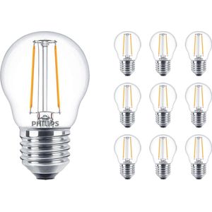 Voordeelpak 10x Philips Corepro LED Lustre E27 Kogel Filament Helder 2W 250lm - 827 Zeer Warm Wit | Vervangt 25W