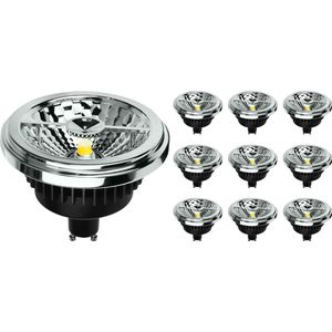 Voordeelpak 10x Noxion Lucent LED Spot GU10 AR111 15W 850lm 40D - 930 Warm Wit | Beste Kleurweergave - Dimbaar - Vervangt 100W.