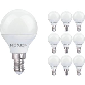 Voordeelpak 10x Noxion Lucent Lustre LED E14 Kogel Mat 4.5W 470lm - 827 Zeer Warm Wit | Vervangt 40W.