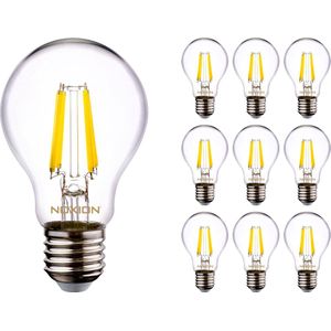 Voordeelpak 10x Noxion Lucent LED E27 Peer Filament Helder 4.5W 470lm - 840 Koel Wit | Vervangt 40W.