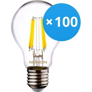 Voordeelpak 100x Noxion Lucent LED E27 Peer Filament Helder 4.5W 470lm - 840 Koel Wit | Vervangt 40W.