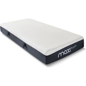 Maxi Foam Traagschuim Matras 90 x 210 cm - Inclusief Gratis Hoofdkussen - Dikte: 23 cm - Eenpersoonsmatrassen