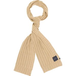 ELDOR | Kabel gebreide sjaal in beige