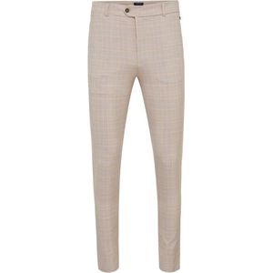 ACERENZA Trouser with subtle check Light brown (TRPAHA104 - 401)
