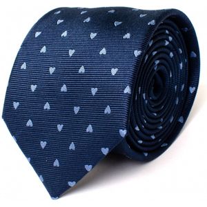 Tresanti Baptiste | geweven zijden stropdas met hartjes