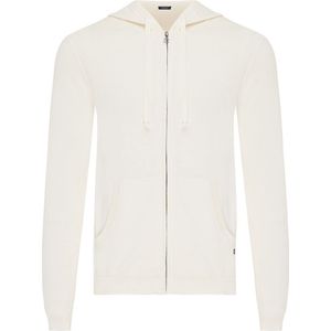 CARLO | Knitted hooded vest with zipper Ivory (TRKWIA096 - )