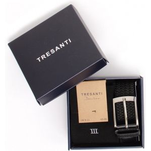 Tresanti Zeno i giftbox gevlochten riem met bamboe sokken |