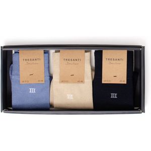 TRESANTI | ZOLA I Giftbox bamboe sokken 3 pcs | Navy | Size 43/46