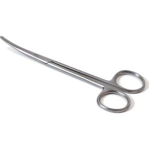 Chirurgische schaar ST/ST gebogen Lengte: 11 cm Medipharchem - RVS - Schaar met 2 stompe, afgeronde bladen en gebogen punt