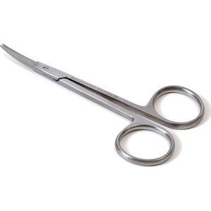 Irisschaar RVS gebogen (spits / spits) Medipharchem - RVS - Rechtshandig - gebogen