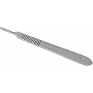 Scalpelhandvat heft nr. 3 Medipharchem - RVS - Past op alle swann morton mesjes tot nummer 17