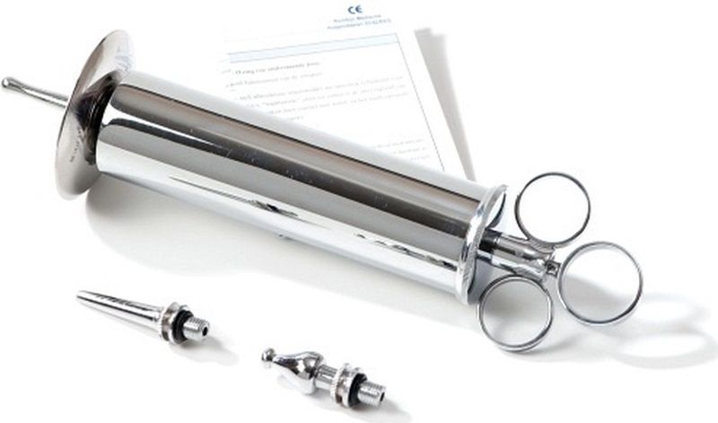 Schimmelbusch - Oorspuit - RVS - 100cc - Inclusief Spatscherm en Canules