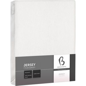 Bonnanotte Jersey Dubbel Stretch Hoeslaken - Wit 90x200