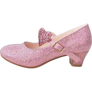 La Señorita - Prinsessenschoenen - Roze - Glitter - Met Hartje