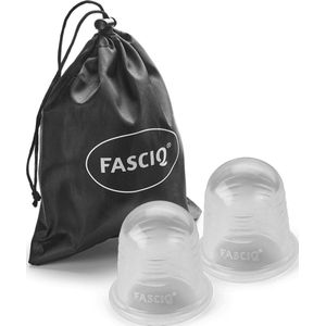 FASCIQ - Siliconen Cupping Set - Transparant - 2x Small - Ø 5,5 cm - Voor Massage van Kleinere Lichaamsdelen